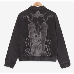 Disney The Nightmare Before Christmas Jack & Sally Denim Work Jacket Womens‎ 2XL